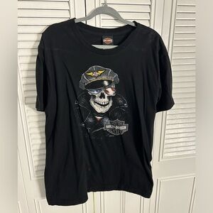 Harley-Davidson Savannah on River Street Black Graphic T-Shirt for Men